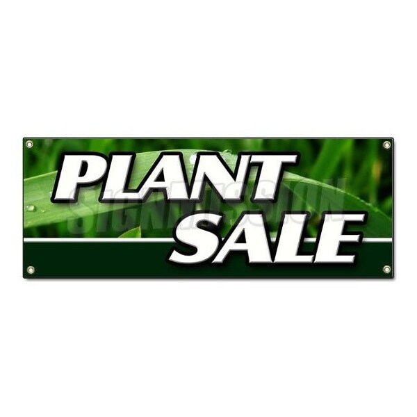 PLANT SALE BANNER SIGN flowers florist landscaping landscaper bushes trees